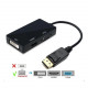 ADAPTADOR DISPLAYPORT MACHO PARA HDMI/VGA/DVI KP-AD110 KNUP ADAPTADOR DISPLAYPORT MACHO PARA HDMI/VGA/DVI KP-AD110 KNUP