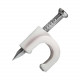 FIXA CABO 8MM MXT PARA RG6 - 100 UNIDADES BRANCO