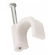FIXA CABO 8MM MXT PARA RG6 - 100 UNIDADES BRANCO
