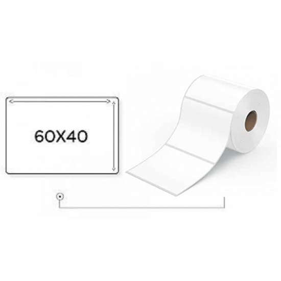 ETIQUETA TERMICA ADESIVA 60MMX40MM PARA BALANCA 20M UNIDADE