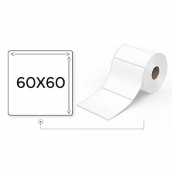 ETIQUETA TERMICA ADESIVA 60MMX60MM PARA BALANCA RIO BRANCO 20M UNIDADE