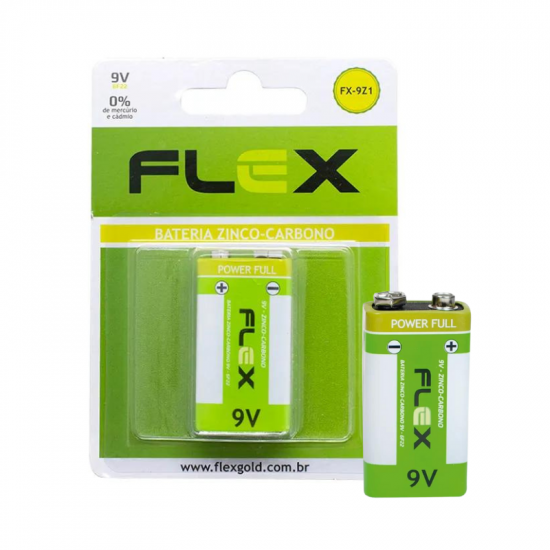 BATERIA 9V ZINCO FLEX FX-9Z16F22 1 UNI BATERIA 9V ZINCO FLEX FX-9Z16F22 1 UNI