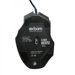 MOUSE GAMER COM FIO MS-G260 EXBOM 3200DPI RGB PRETO