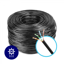 CABO DE REDE 100% COBRE CAT5E PRETO 4P LAN EXPERT UV 305M
