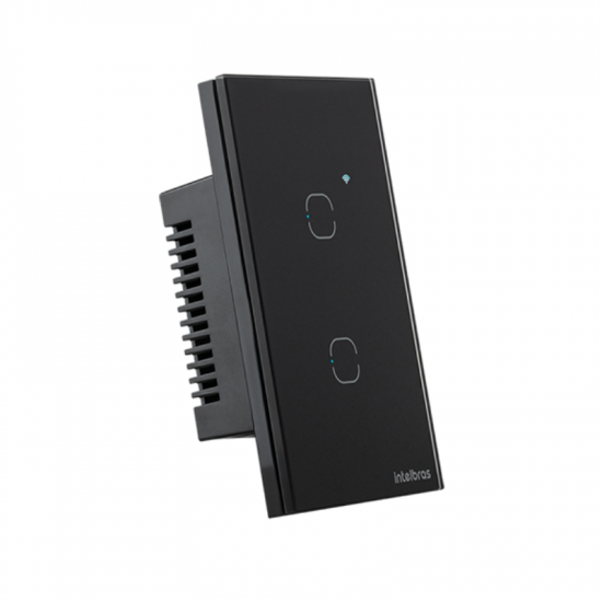 INTERRUPTOR INTELIGENTE TOUCH WIFI EWS 1002 PRETO 2 TECLAS INTELBRAS 4850016