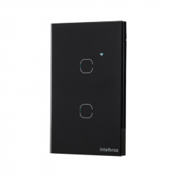 INTERRUPTOR INTELIGENTE TOUCH WIFI EWS 1002 PRETO 2 TECLAS INTELBRAS 4850016