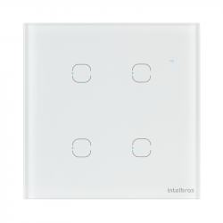 INTERRUPTOR INTELIGENTE TOUCH WIFI EWS 1004 BRANCO 4TECLAS INTELBRAS 4850029