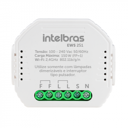 MINICONTROLADOR DIMMER INTELIGENTE WIFI PARA 1 INTERRUPTOR EWS 251 INTELBRAS 4850031
