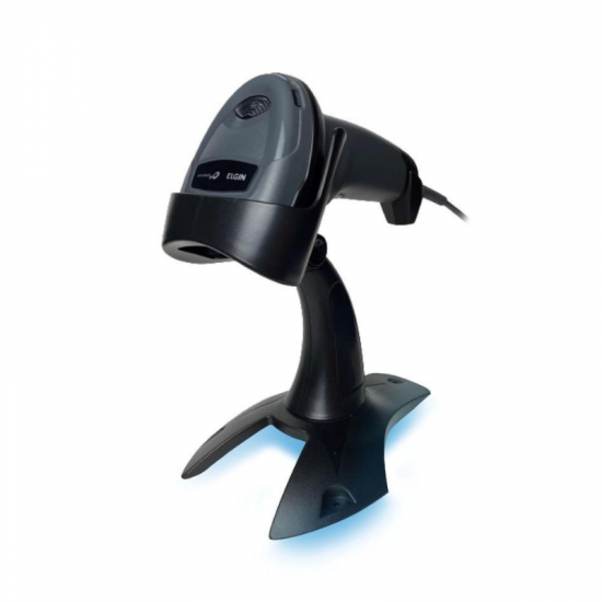 LEITOR DE CODIGO DE BARRA COM FIO ELGIN BEMATECH COM SUPORTE 1D 2D BR520