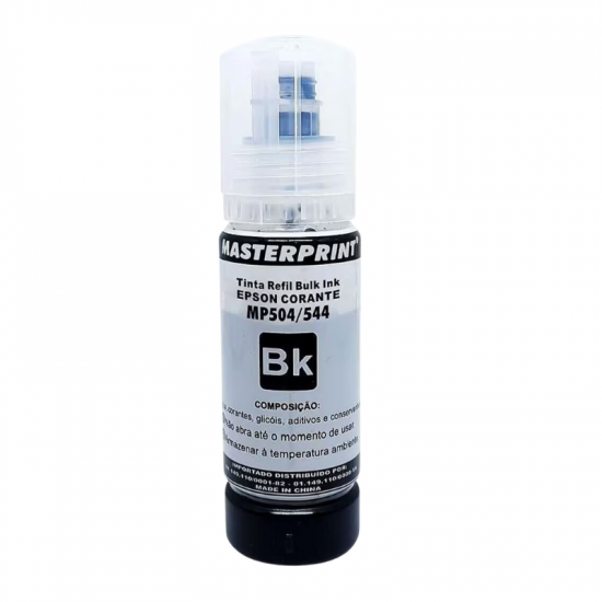 REFIL DE TINTA BLACK MASTER EPSON 504 544 BK 70ML