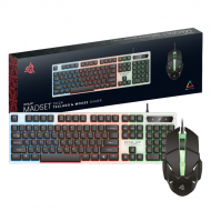 TECLADO E MOUSE GAMER TE124 MADSET KNUP PRETO RGB