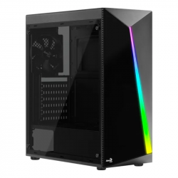 GABINETE GAMER AEROCOOL ATX SHARD RGB PRETO COM LATERAL EM ACRILICO/SEM FONTE