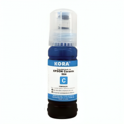 REFIL DE TINTA KORA CYAN BULK INK EPSON 504/544 -70ML NEW DER 4