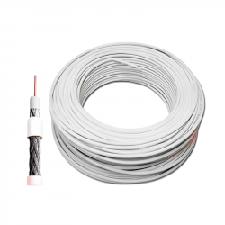 CABO COAXIAL PARA ANTENA RG6 67% DAXIS 100MT