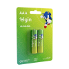 PILHA PALITO AAA ALCALINA ELGIN COM 2 UNI LRO3 1,5V LWO1