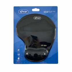 MOUSEPAD ERGONÔMICO COM APOIO EM GEL KP-S04 PRETO KNUP