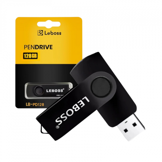 PENDRIVE 128GB LB-PD128 USB 2.0 LEBOSS PRETO PENDRIVE 128GB LB-PD128 USB 2.0 LEBOSS PRETO