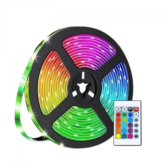 FITA DE LED AUTOADESIVA NO-5050RGB 5M RGB COM FONTE E CONTROLE