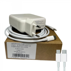 FONTE PARA NOTEBOOK D-PDC61 USB-C 5-20V 3.05A COMP. IOS