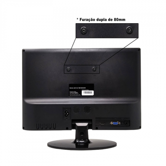 MONITOR 15,4 BLUECASE PRETO BM154K4HVW 60HZ/WXGA/HDMI/VGA/VESA MONITOR 15,4 BLUECASE PRETO BM154K4HVW 60HZ/WXGA/HDMI/VGA/VESA