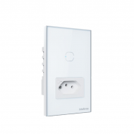 TOMADA COM INTERRUPTOR INTELIGENTE WIFI ETS 2001 BRANCO 1 TECLA INTELBRAS 4850066