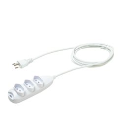 EXTENSAO 5M ELETRICA INTELBRAS 3 TOMADAS 3 PINOS 10A BRANCA EXT 3005 4830146