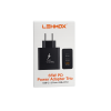 CARREGADOR PARA CELULAR USB C X 2 USB A 65W ADAPTER PRETO LEHMOX LE 627 1