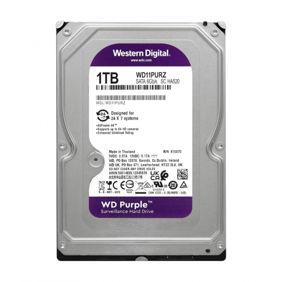 HD 1TB WESTERN DIGITAL PURPLE SATA WD11PURZ 64MB 4600074