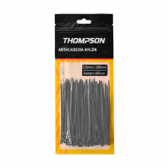 ABRACADEIRA DE NYLO 100MMX2,5 PRETO THOMPSON PACT 100UND.