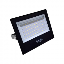 REFLETOR LED 50W ELGIN BRANCA FRIA 6500K PRETO