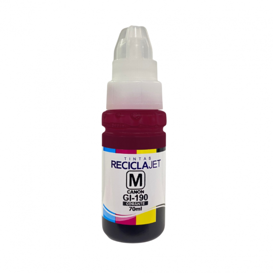 REFIL RECICLAJET CANON GI-190 MAGENTA CORANTE 70ML