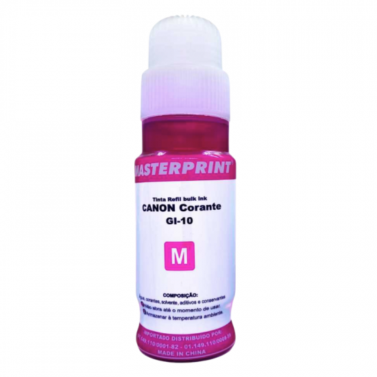 REFIL DE TINTA MAGENTA MASTER CANON GI-10 M 70ML