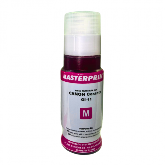 REFIL DE TINTA MAGENTA MASTER CANON GI-11 M 70ML