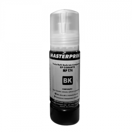 REFIL DE TINTA BLACK MASTER EPSON MP T74 BK 70ML