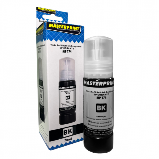 REFIL DE TINTA BLACK MASTER EPSON MP T74 BK 70ML REFIL DE TINTA BLACK MASTER EPSON MP T74 BK 70ML