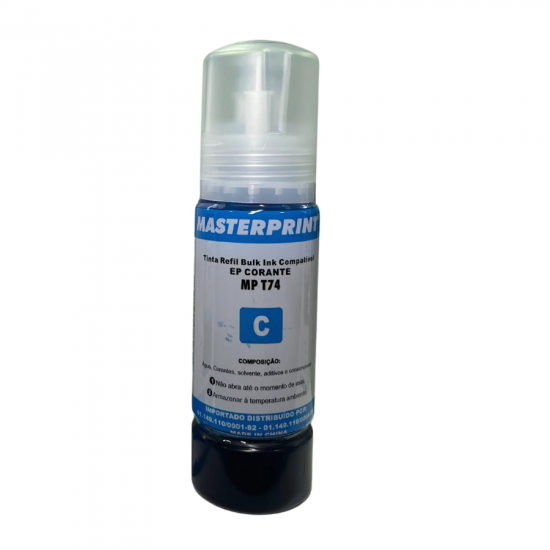REFIL DE TINTA CYAN MASTER EPSON MP T74 C 70ML