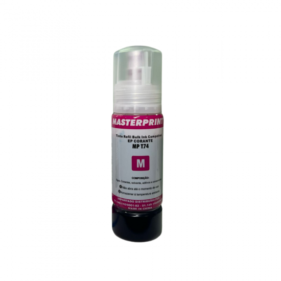 REFIL DE TINTA MAGENTA MASTER EPSON MP T74 M 70ML