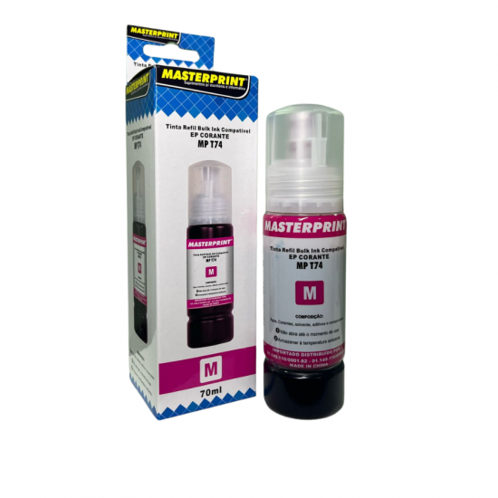 REFIL DE TINTA MAGENTA MASTER EPSON MP T74 M 70ML REFIL DE TINTA MAGENTA MASTER EPSON MP T74 M 70ML