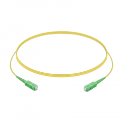 PATCH CORD COM CONECTOR SC/APC- SC/APC, SM, G657A1 PVC 3.0mm 1,5M VERDE