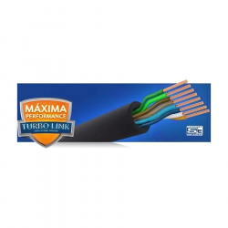 CABO DE REDE 100% COBRE CAT5E PRETO 4P LAN EXPERT UV CAIXA 100M