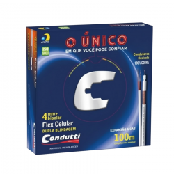 CABO COAXIAL PARA CAMERA CONDUTTI DUPLA BLINDAGEM NU BC 2X26AWG 100M