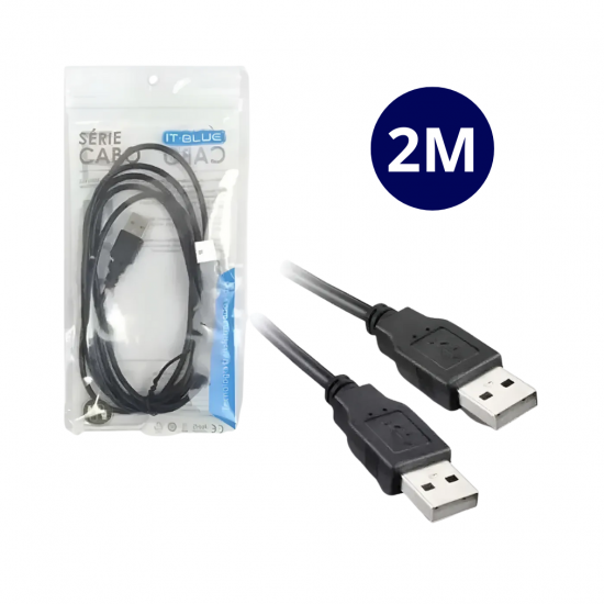 CABO USB MACHO+USB MACHO 2M IT-BLUE LE-878
