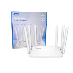 ROTEADOR 6 ANTENAS KNUP 300Mbps 5DBI RW403/M