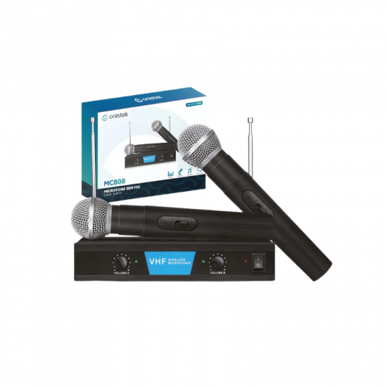 MICROFONE DUPLO SEM FIO ON-MC808 PROFISSIONAL VHF P10 ONISTEK MICROFONE DUPLO SEM FIO ON-MC808 PROFISSIONAL VHF P10 ONISTEK