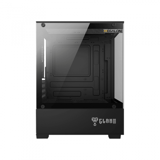 GABINETE GAMER NIGHT MEGALON CLANM PRETO LATERAL EM  VIDRO SEM FONTE