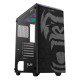 GABINETE GAMER ZILLA CLANM PRETO LATERAL EM VIDRO SEM FONTE