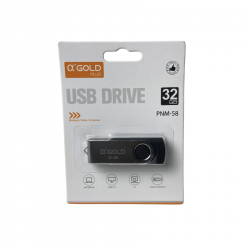 PENDRIVE 32GB PNM-58 USB A GOLD PRETO