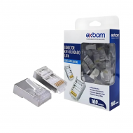 CONECTOR RJ45 CAT6/6A BLINDADO CONT-RJ45C6M100 CX100 UNID EXBOM