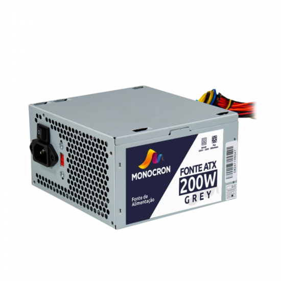 FONTE ATX 200W LIGHT GREY S/CABO MONOCRON