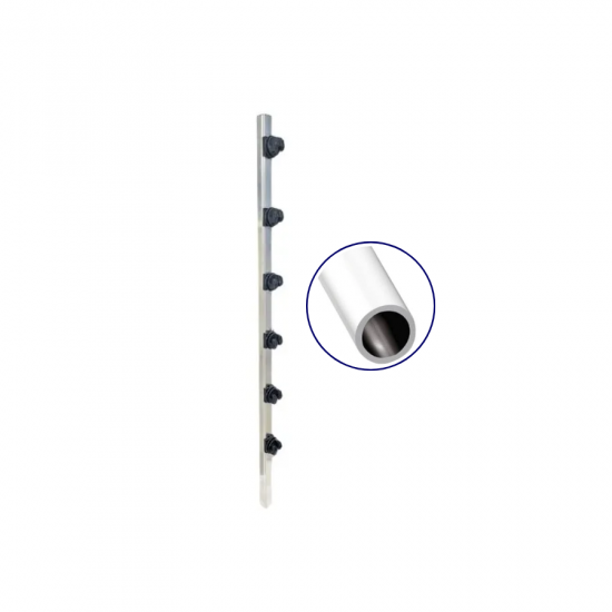PERFIL PARA CERCA TUBO REDONDO 25X25 1MT C/6 ISOL W